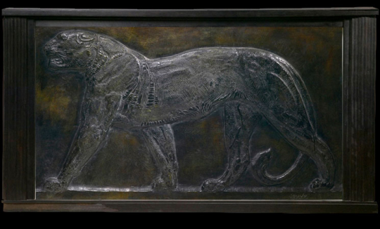 Paul JOUVE (1878-1973) - Panthère marchant. Vers 1922.