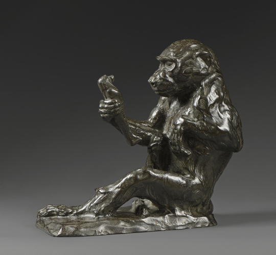 Paul JOUVE (1878-1973) - Singe à la statuette. 1905.