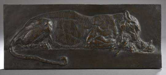 Paul JOUVE (1878-1973) - Tigre sur sa proie, 1905.