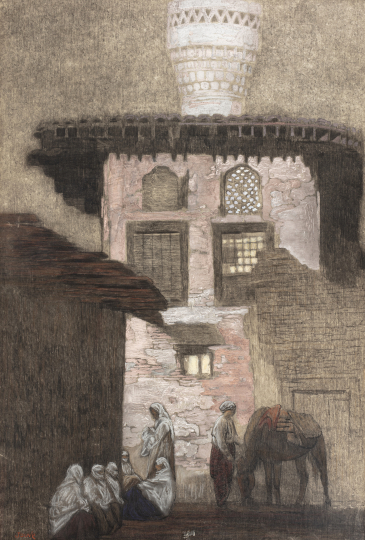 Paul JOUVE (1878-1973) - Rue à Salonique, C 1916.