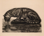 Paul JOUVE (1878-1973) - Tigre s'abreuvant. 1930.