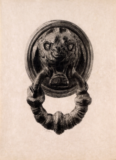 Paul JOUVE (1878-1973) - Marteau de porte. 1931.