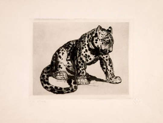 Paul JOUVE (1878-1973) - Jeune panthère. 1933.