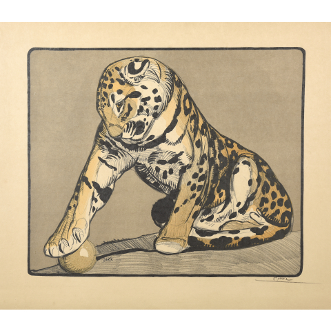 Panthère à la balle. C 1922