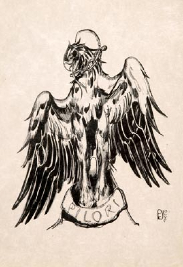 Paul JOUVE (1878-1973) - Aigle au pilori 1945