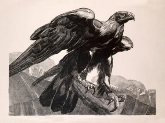 Paul JOUVE (1878-1973) - Aigle impérial. 1929.