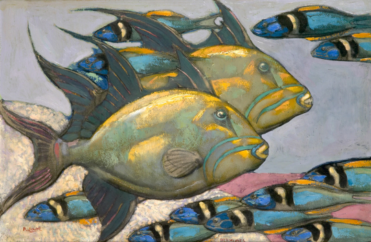Paul JOUVE (1878-1973) - Poissons des Bermudes, 1957.