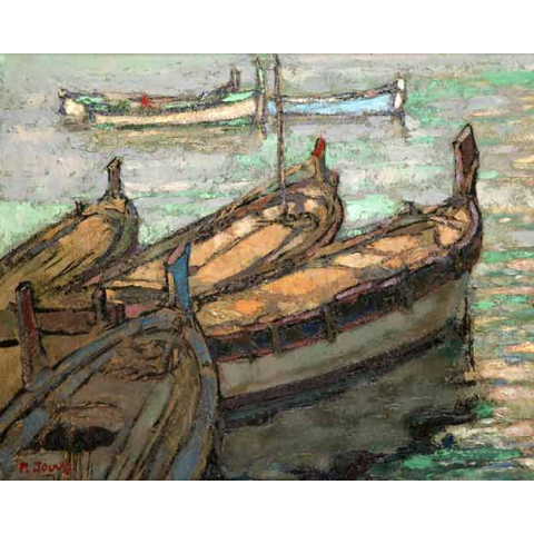 Barques à Saint Tropez. Vers 1922.