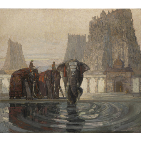 Les éléphants de Madurai, 1926.