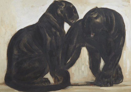 Vente par "Millon SVV" du 27/06/2018 - Deux panthères noires (lot n°157)