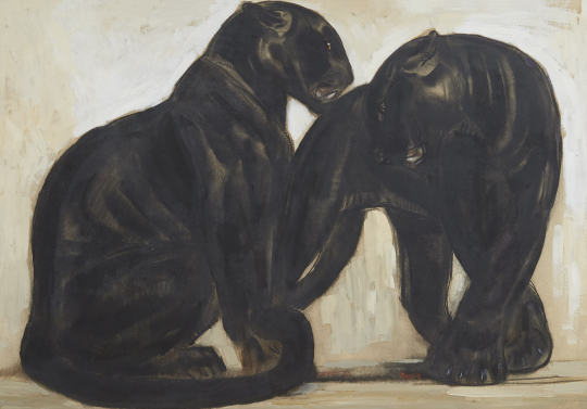 Paul JOUVE (1878-1973) - Panthères noires. 1930
