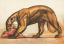 Paul JOUVE (1878-1973) - Lionne sur sa proie, vers 1932.