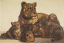 Paul JOUVE (1878-1973) - Lionne et ses lionceaux, vers 1930