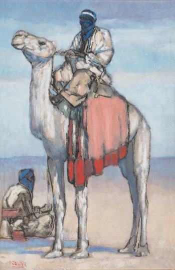 Paul JOUVE (1878-1973) - Méhari et targuis assis