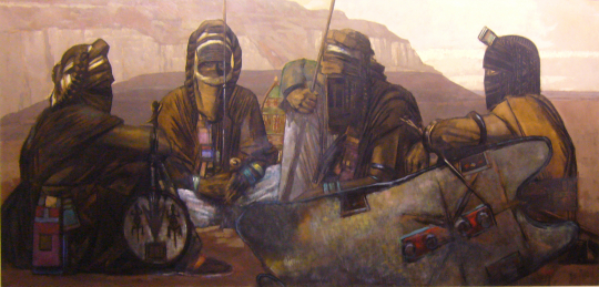 Paul JOUVE (1878-1973) - Touaregs au campement. C 1938.