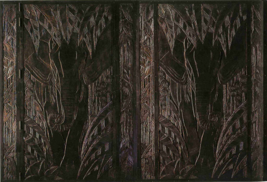 Paul JOUVE (1878-1973) - Éléphants, 1929