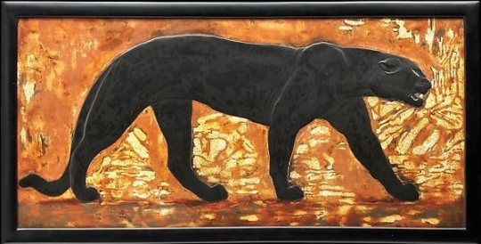 Paul JOUVE (1878-1973) - Panthère marchant. 1921.
