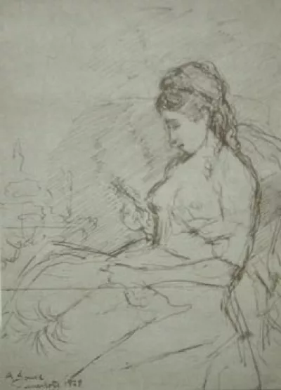 Portrait of Paul Jouve's mother.
By Auguste Jouve in 1878.