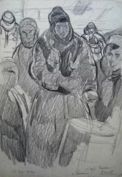Brazier in the 1st line.
Stable, December 29, 1914.