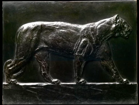 Paul JOUVE (1878-1973) - Lionne marchant. 1905.