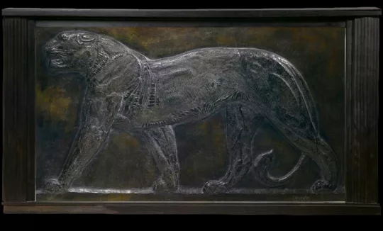 Paul JOUVE (1878-1973) - Panthère marchant. Vers 1922.