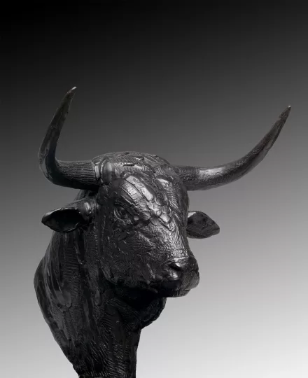Paul JOUVE (1878-1973) - Tête de taureau. 1937.