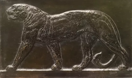 Paul JOUVE (1878-1973) - Panthère marchant. 1905.