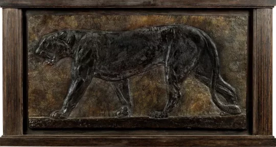 Paul JOUVE (1878-1973) - Panthère marchant. Vers 1930.