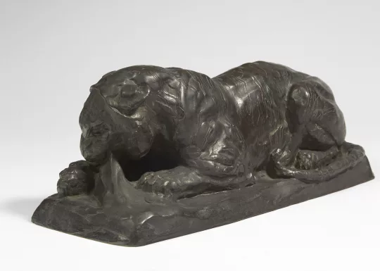 Paul JOUVE (1878-1973) - Tigre sur sa proie. 1904.