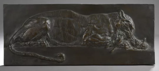 Paul JOUVE (1878-1973) - Tigre sur sa proie, 1905.