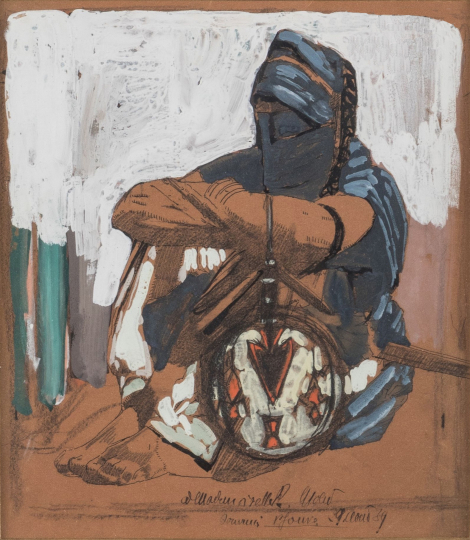 Paul JOUVE (1878-1973) - Touareg assis, 1931