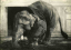 Paul JOUVE (1878-1973) - Éléphant mangeant devant un temple, à Madura, 1923