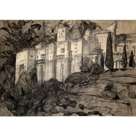 Monastère de Saint Paul, Mont Athos, Août 1917
