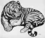 Paul JOUVE (1878-1973) - Tigre couché (1)