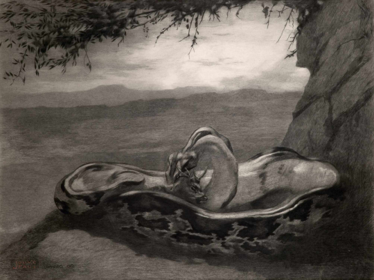 Paul JOUVE (1878-1973) - Snake and antilope, Boghar 1908