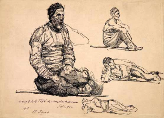 Paul JOUVE (1878-1973) - Blind beggar, Salonika, 1917