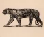 Paul JOUVE (1878-1973) - Tigre marchant. 1930.