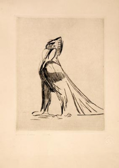 Paul JOUVE (1878-1973) - Profile of eagle 1910