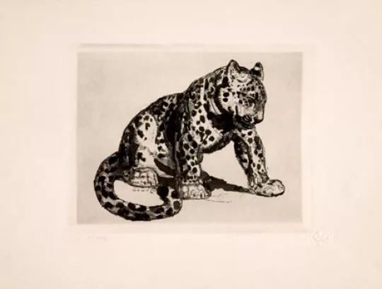 Paul JOUVE (1878-1973) - Jeune panthère. 1933.