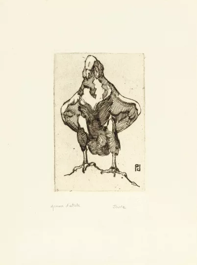 Paul JOUVE (1878-1973) - Vautour, vers 1910.