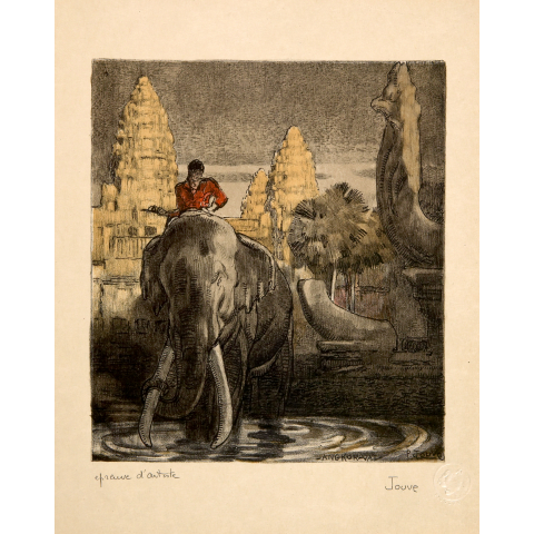 Éléphant devant Angkor vat