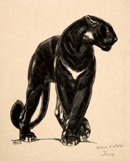 Paul JOUVE (1878-1973) - Panthère noire debout