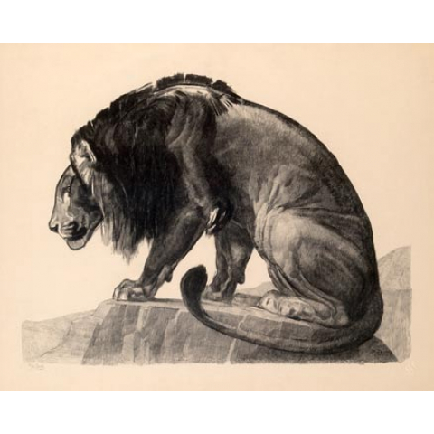 Lion guettant 1925