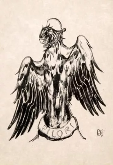Paul JOUVE (1878-1973) - Aigle au pilori 1945