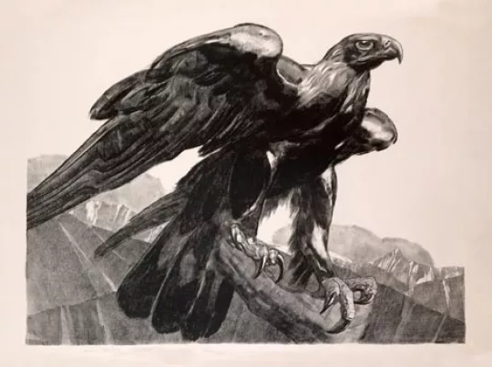 Paul JOUVE (1878-1973) - Aigle impérial. 1929.