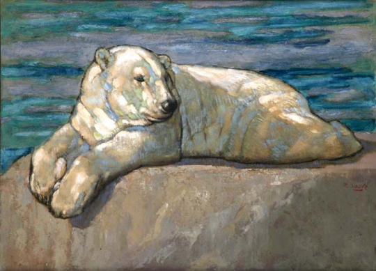 Paul JOUVE (1878-1973) - Ours polaire sur la banquise, C 1935.