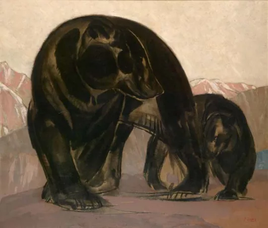 Paul JOUVE (1878-1973) - Ours bruns, vers 1930