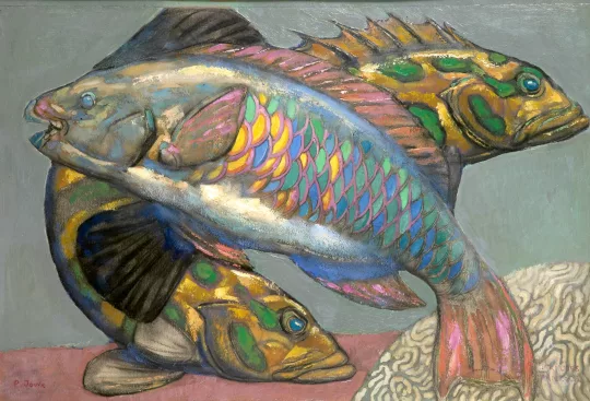 Paul JOUVE (1878-1973) - Poissons des Bermudes, 1956