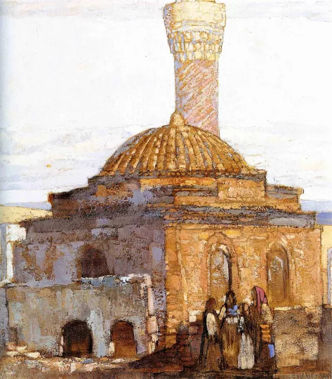 Paul JOUVE (1878-1973) - Petite mosquée à Salonique. C 1921.