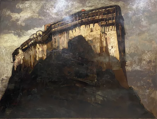 Paul JOUVE (1878-1973) - Monastère de Simonos Pétra, Mont Athos.